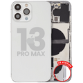 Back Cover/Frame with Small Parts for iPhone 13 Pro Max (US Version) (Used OEM Pull, Quality C, Silver)