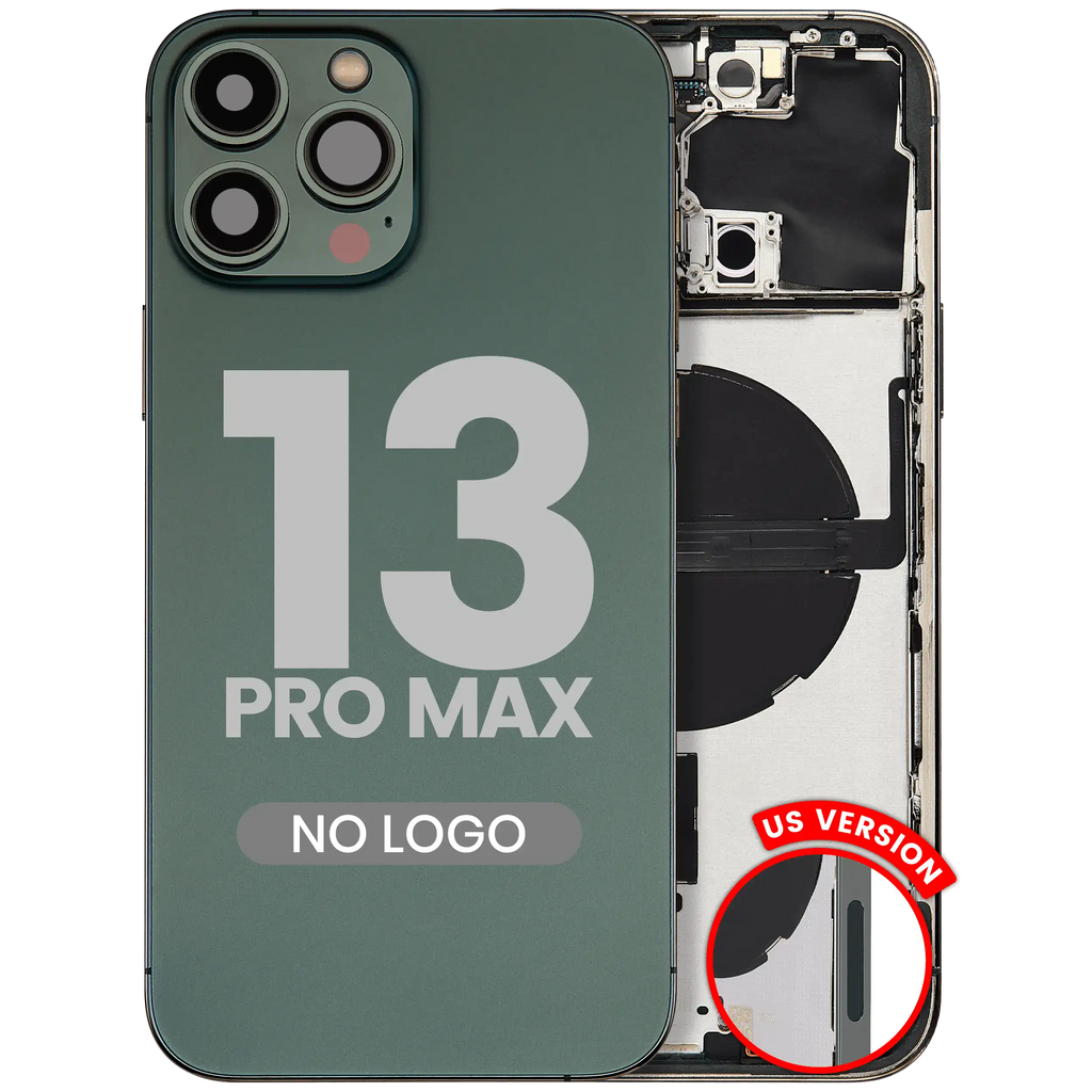 Backcover/Rahmen mit Small Parts für iPhone 13 Pro Max (US-Version) (Aftermarket Plus) (Alpine Grün)