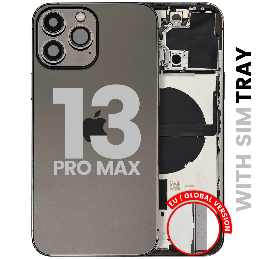 Back Cover/Frame with Small Components for iPhone 13 Pro Max (EU / Global Version) (Used OEM Pull, Quality C) (Graphite)