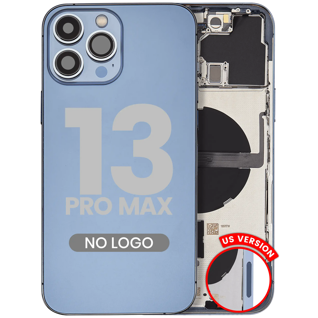 Back Cover/Frame with Small Parts for iPhone 13 Pro Max (US Version) (Aftermarket Plus) (Sierra Blue)