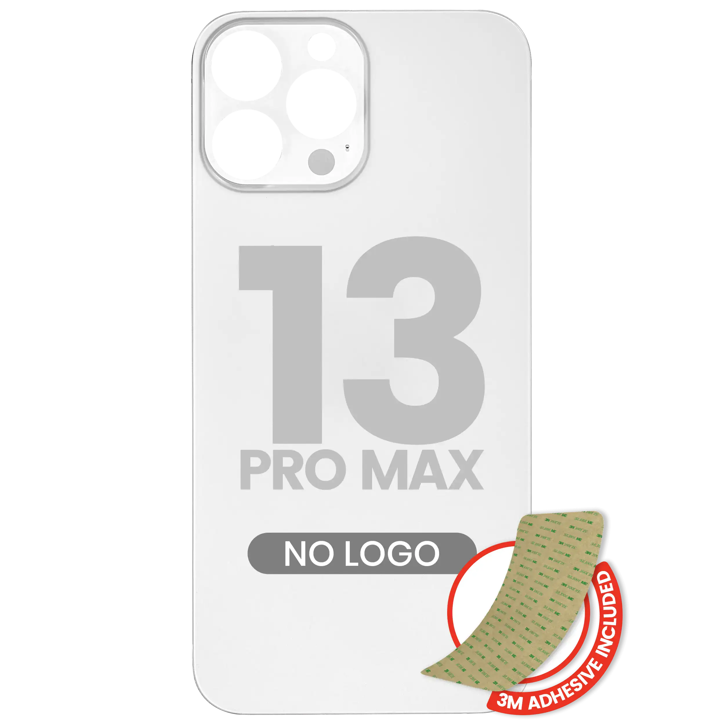 Backcover mit 3M-Kleber für iPhone 13 Pro Max (kein Logo / großes Kamerafenster)