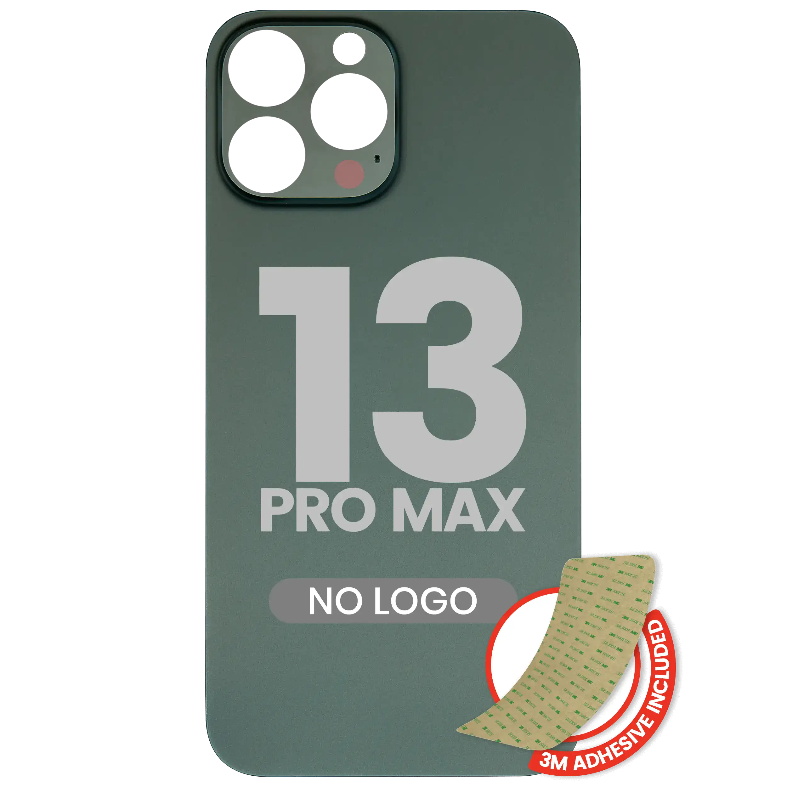 Backcover iPhone 13 Pro Max Alpine Grün ohne Logo großes Kameraloch 3M Kleber