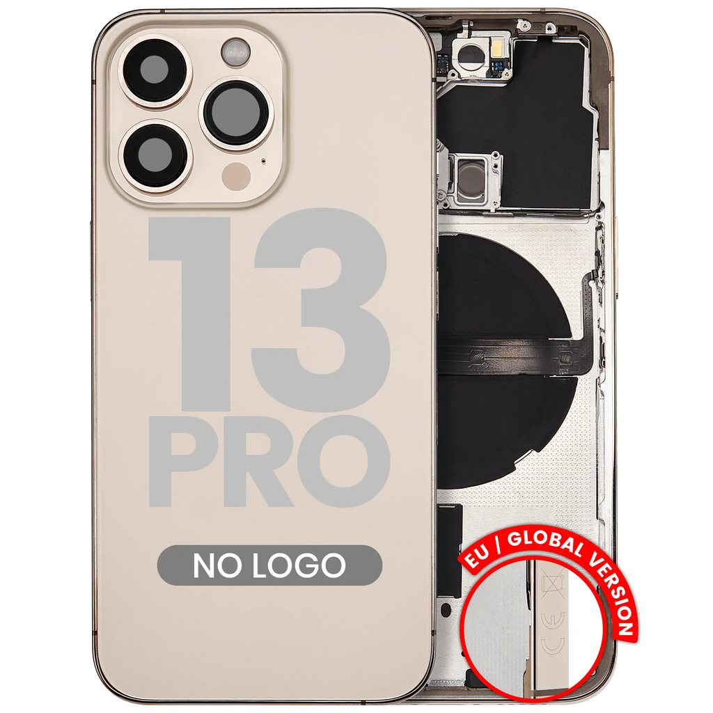 Back Cover/Frame with Small Parts for iPhone 13 Pro (EU / Global Version) (Aftermarket Plus) (Gold)