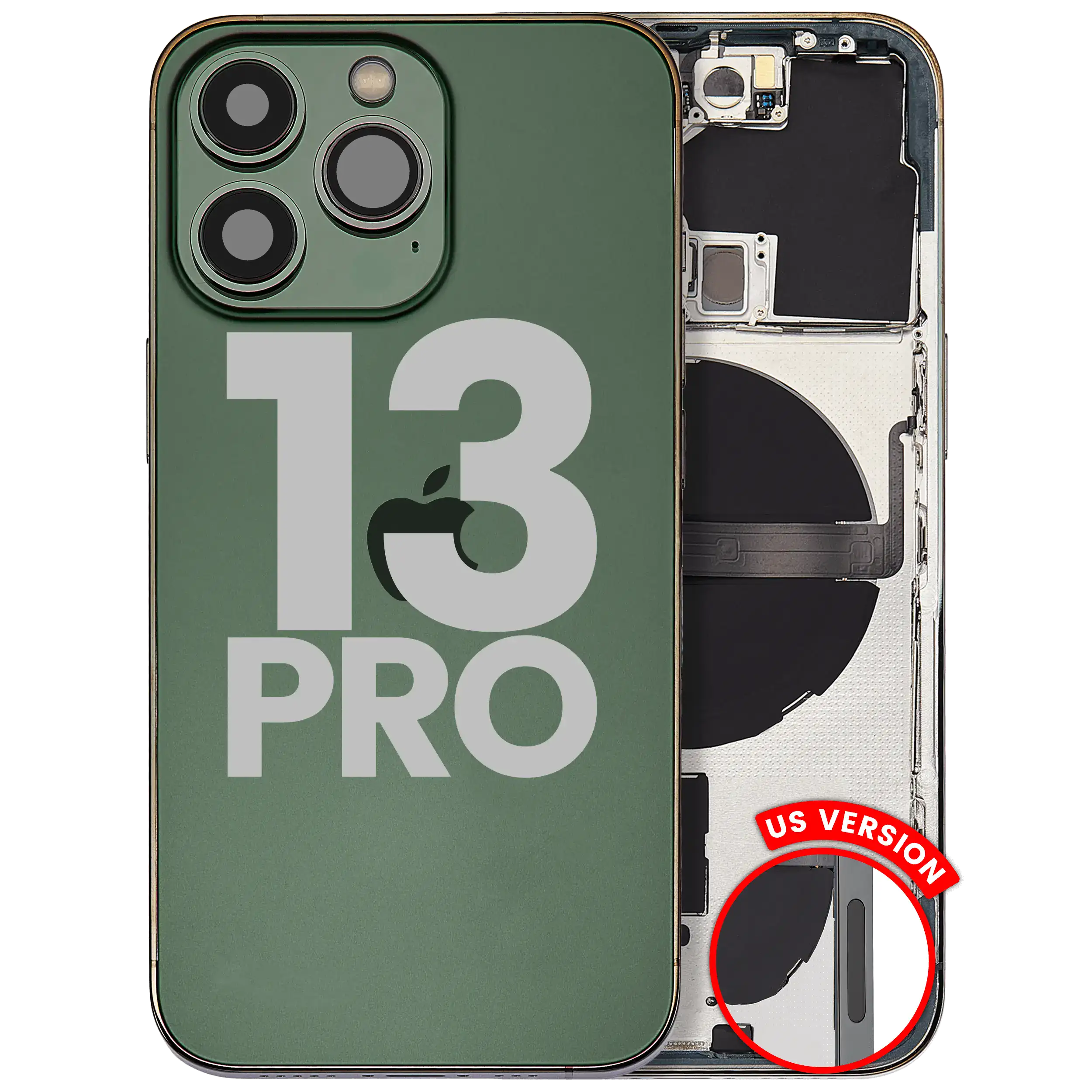 Gebrauchter Ausbau/Pull Qualität B – iPhone 13 Pro Backcover/Rahmen Alpine Grün