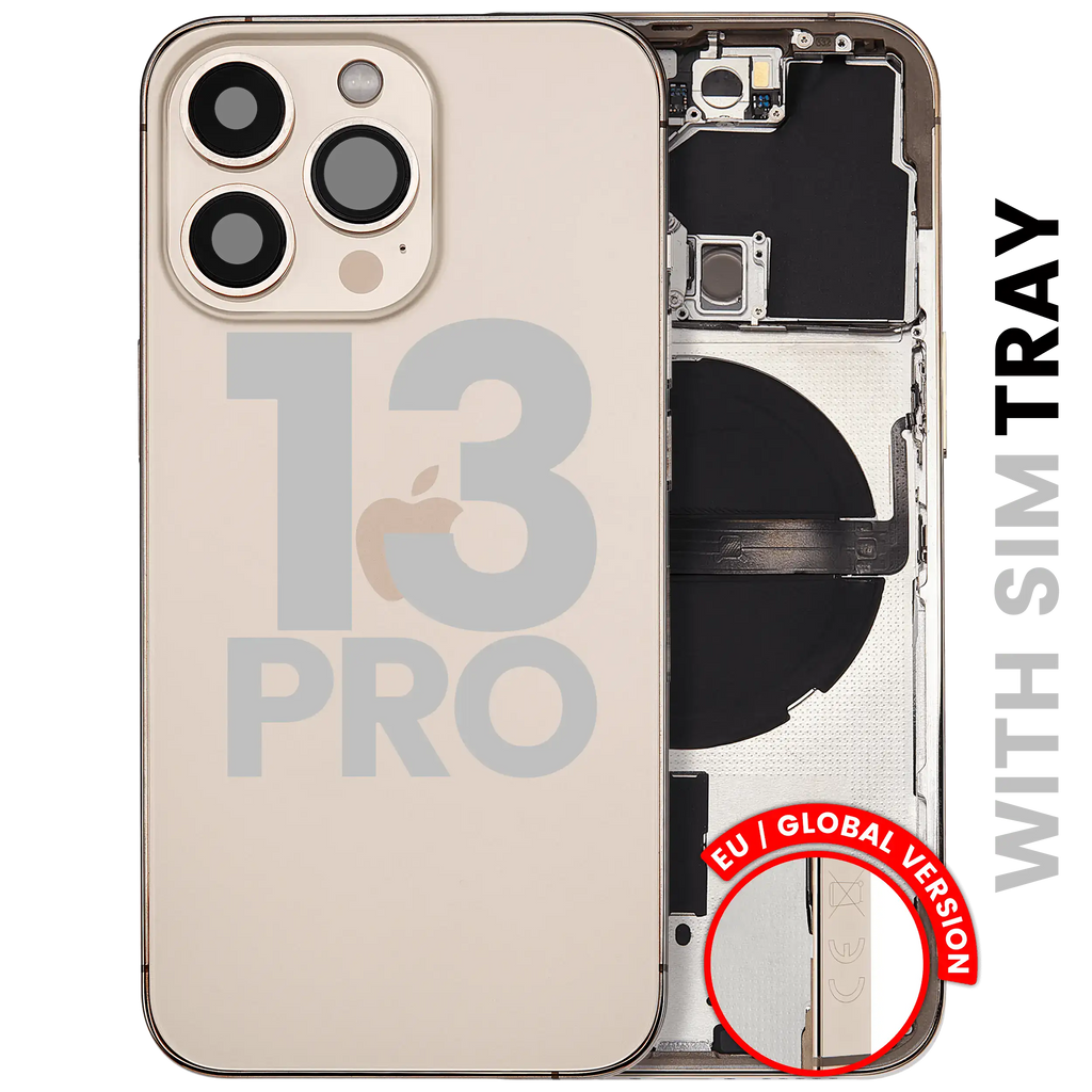 Back Cover/Frame with Small Parts for iPhone 13 Pro (EU/Global Version) – Gold (OEM Pull C)