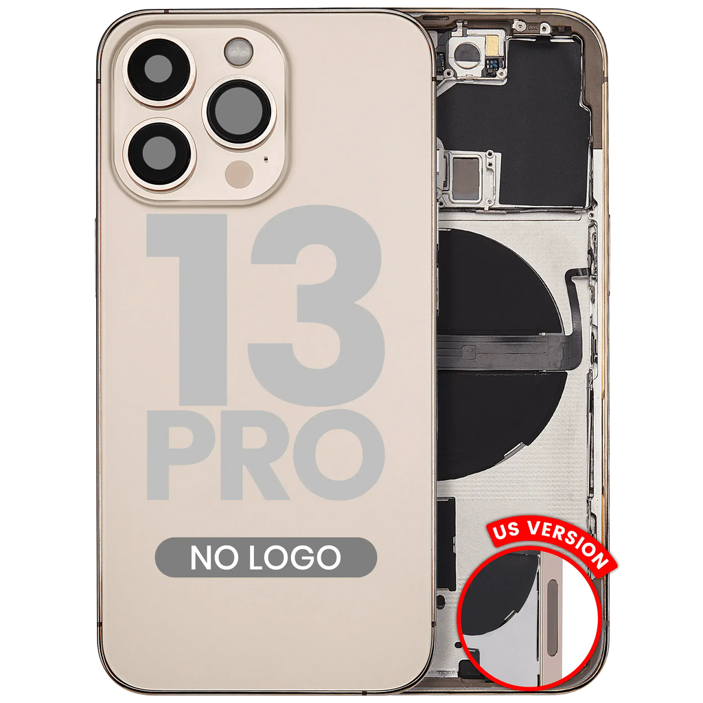 Backcover/Rahmen mit Kleinteilen für iPhone 13 Pro Gold (Aftermarket Plus)