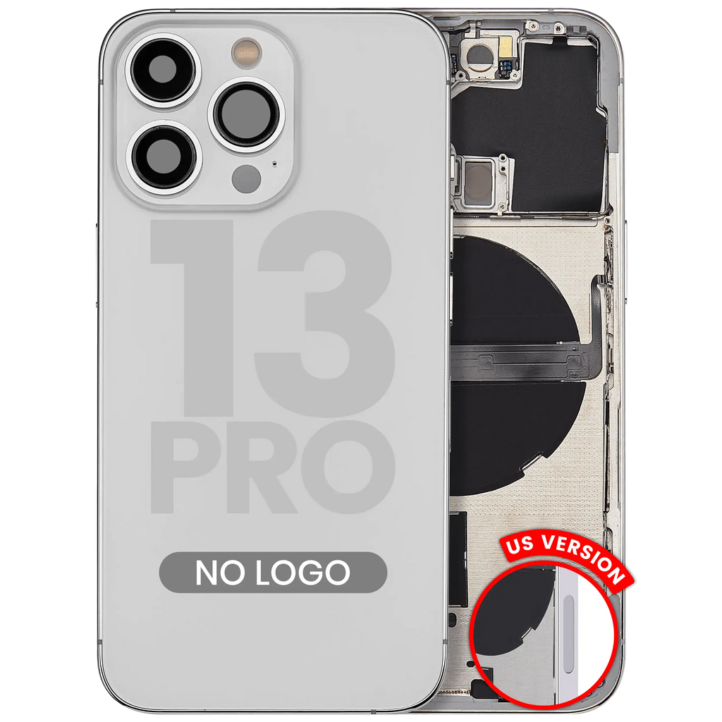Back Cover/Frame with Small Parts for iPhone 13 Pro (US Version) (Aftermarket Plus) (Silver)