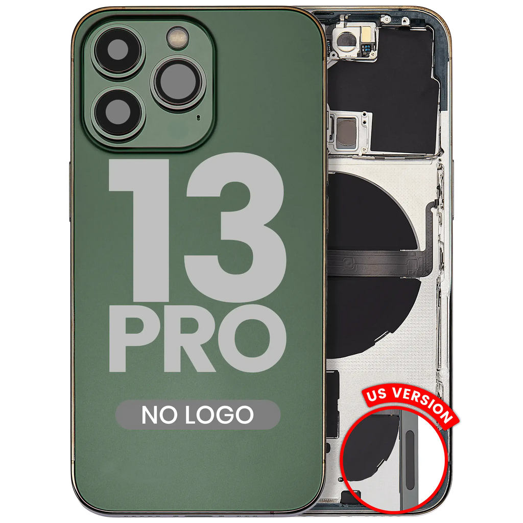 Back Cover/Frame with Small Parts for iPhone 13 Pro (US Version) (Aftermarket Plus) (Alpine Green)