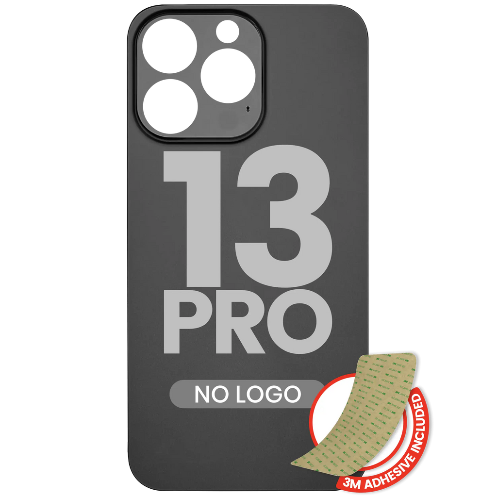 Back Cover with 3M Adhesive for iPhone 13 Pro (No Logo / Large Camera Opening) (Graphite)