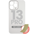 Backcover mit 3M-Kleber für iPhone 13 Pro (ohne Logo / großes Kameraloch) (Silbe