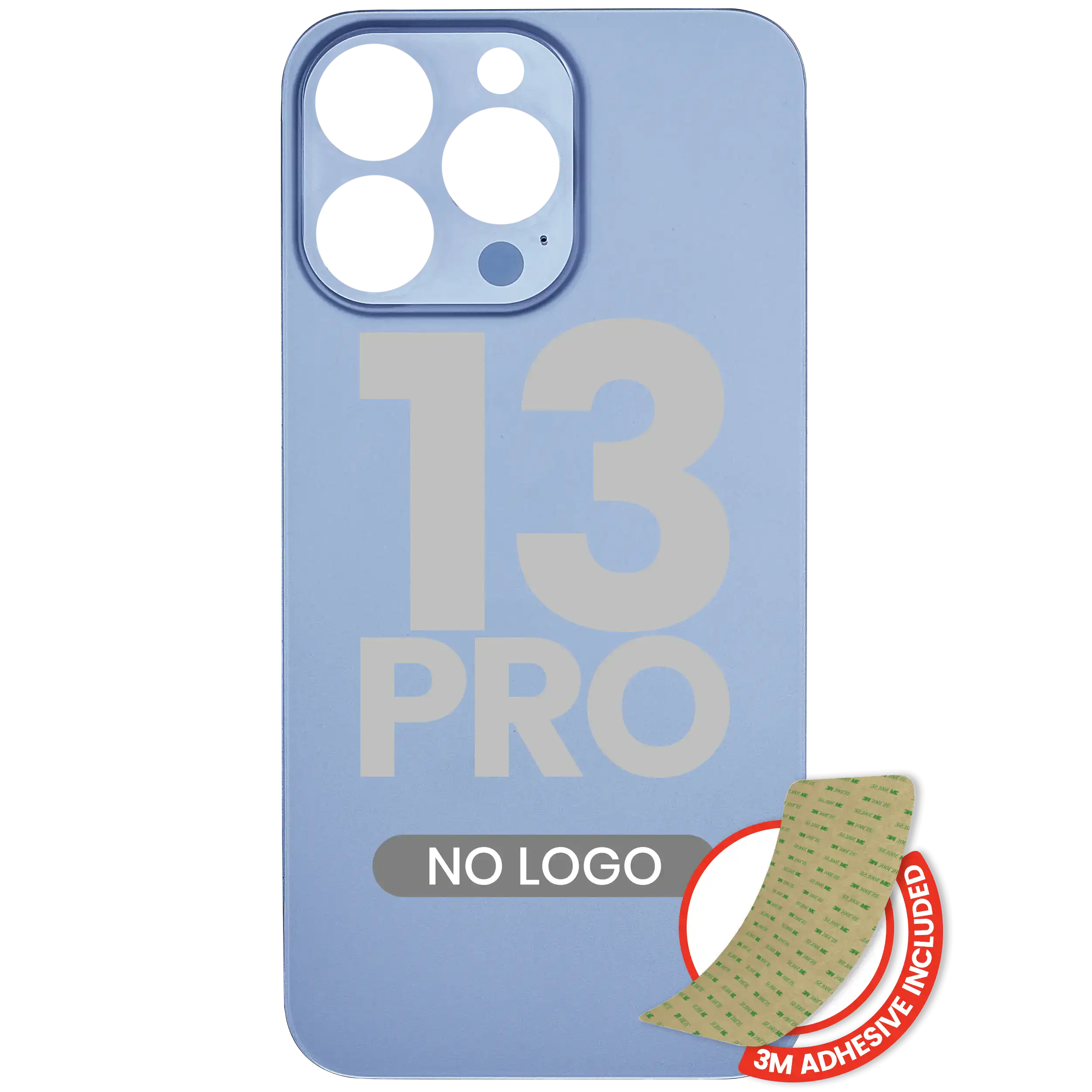 Backcover mit 3M-Kleber f. iPhone 13 Pro, Sierra Blau, ohne Logo
