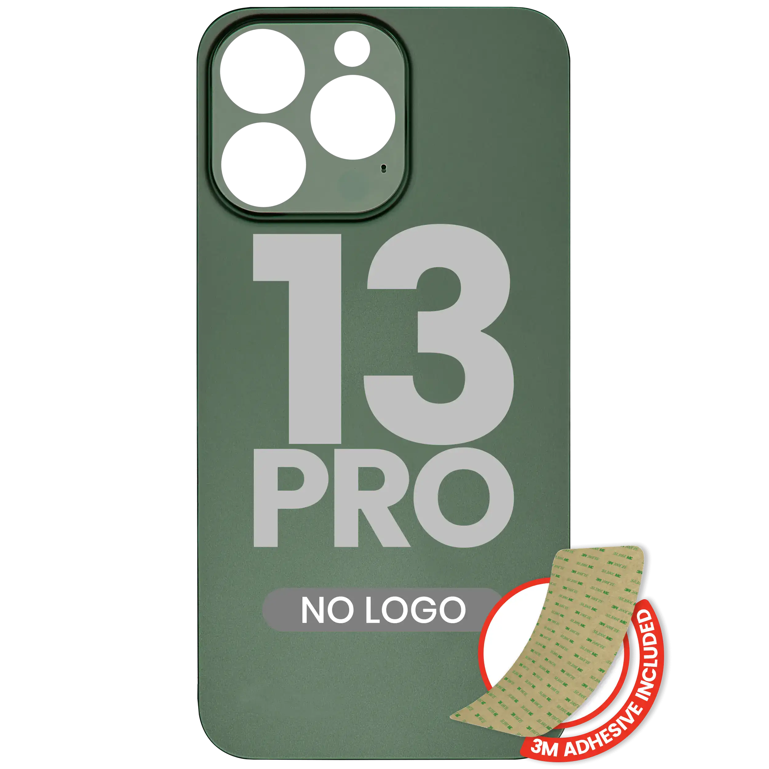 Backcover iPhone 13 Pro Alpine Grün 3M-Kleber ohne Logo große Kameraaussparung