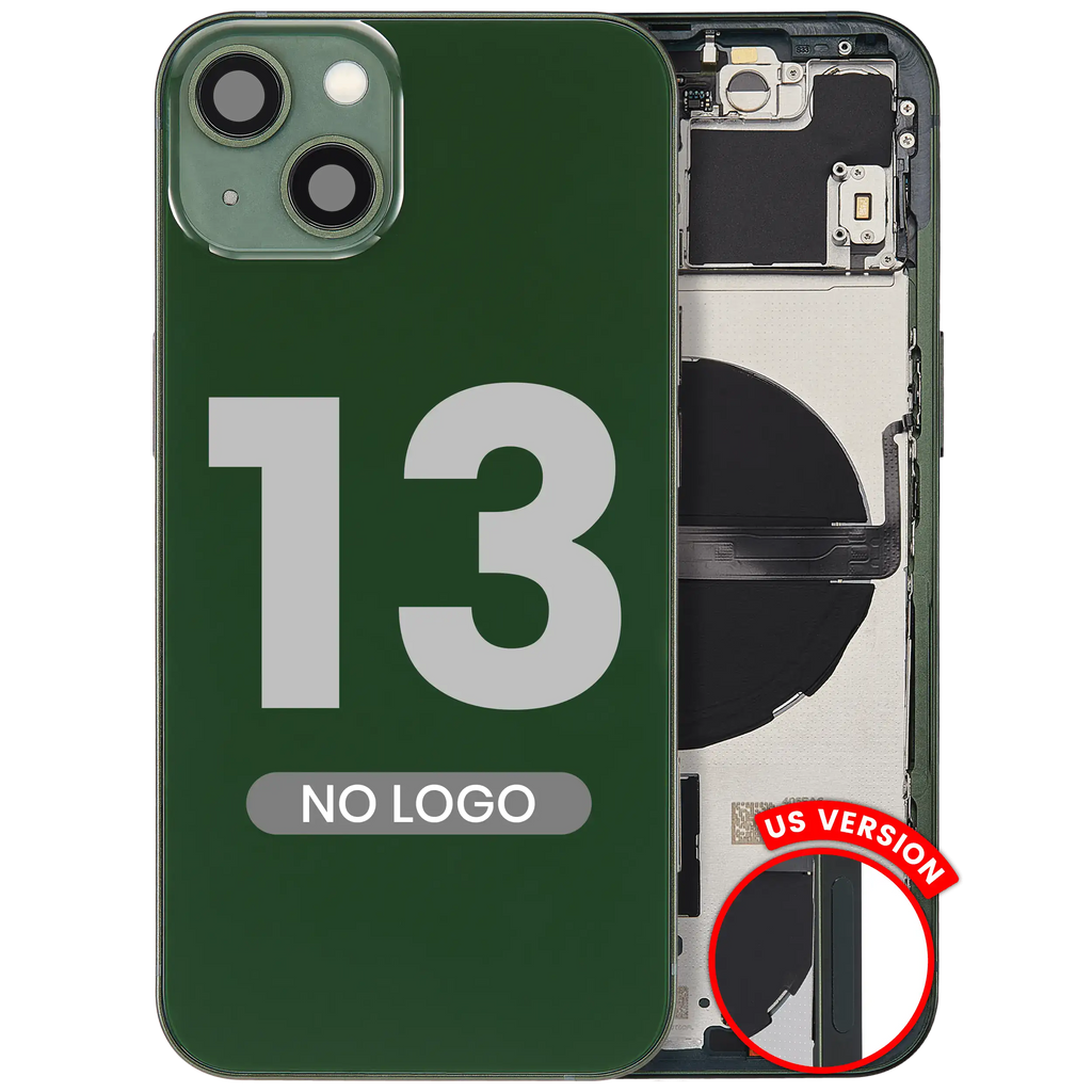 Back Housing with Small Parts for iPhone 13 (US Version) (Aftermarket Plus) (Alpine Green)