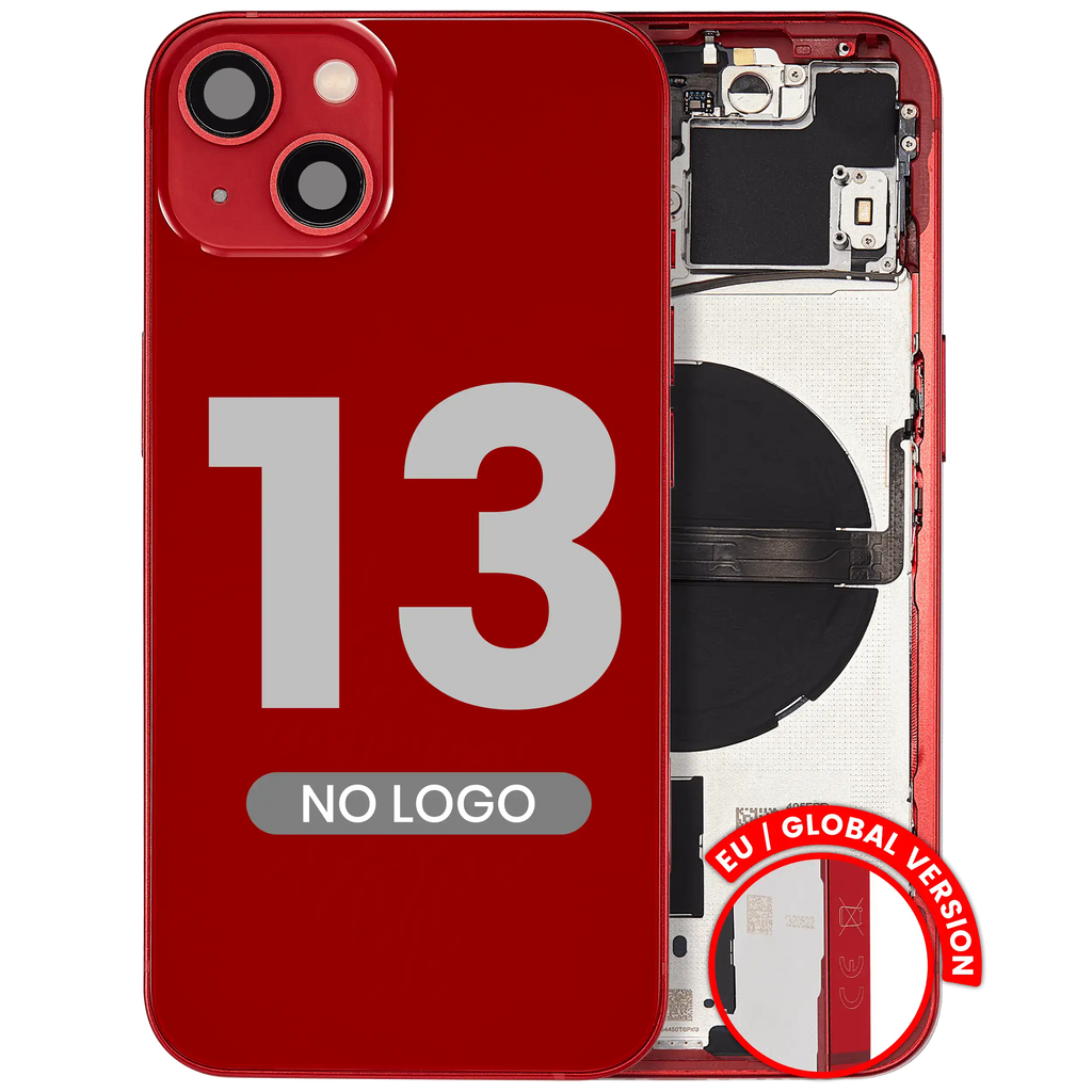 Back Cover/Frame with Small Parts for iPhone 13 (EU / Global Version) (Aftermarket Plus) (Red)