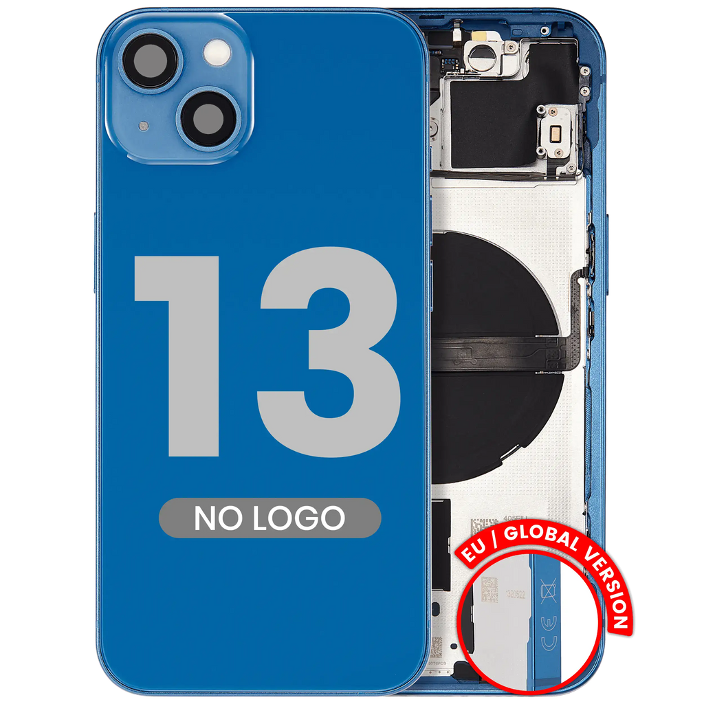 Back Cover/Frame with Small Parts for iPhone 13 (EU / Global Version) (Aftermarket Plus) (Blue)