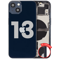 Back Cover/Frame with Small Parts for iPhone 13 (US Version) – Used OEM Pulled, Quality B – Midnight