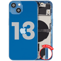 Back Cover/Frame with Small Parts for iPhone 13 (US Version) (Used OEM Pull-Out, B Quality) (Blue)