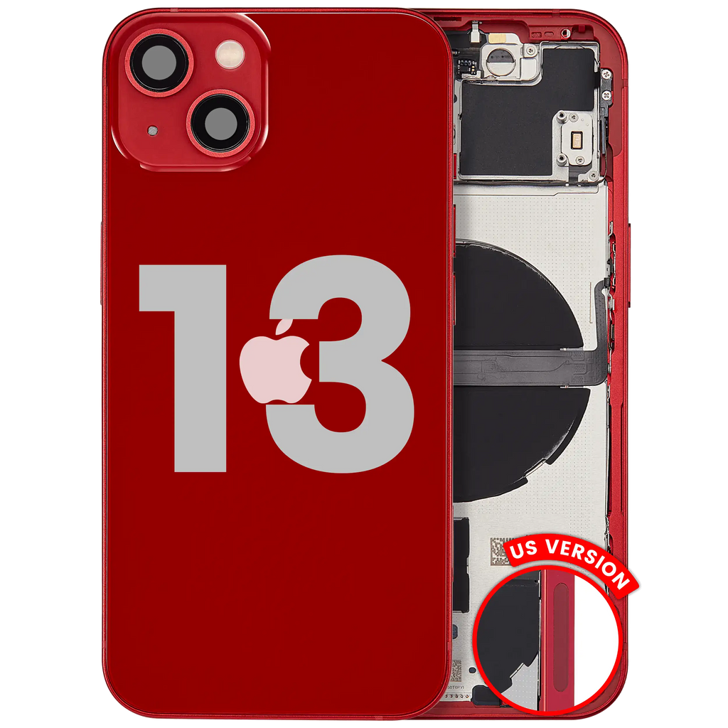 Original Apple-Ausbau B gebraucht – iPhone 13 US Version Backcover/Rahmen Rot