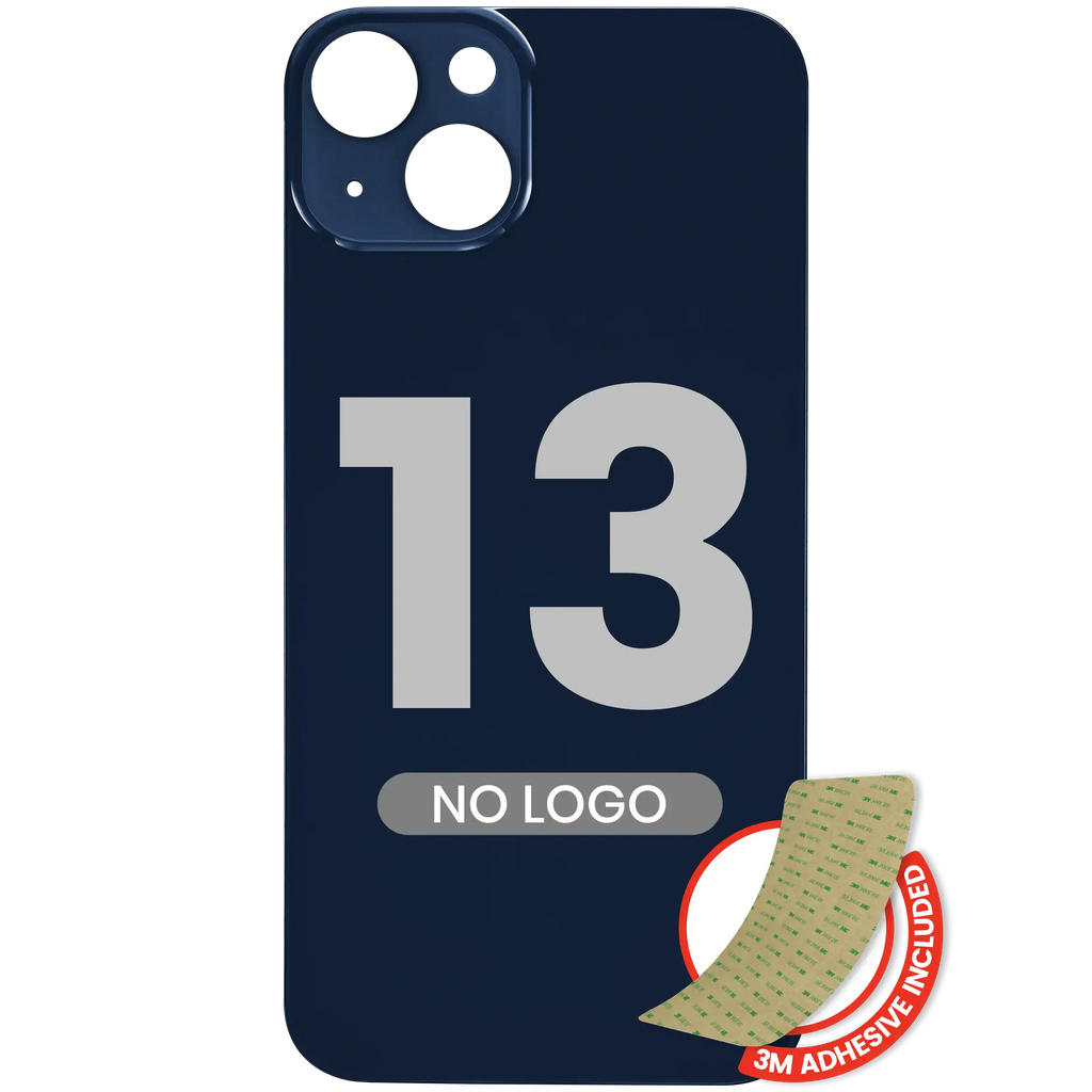 Back Cover with 3M Adhesive for iPhone 13 (No Logo / Large Camera Cutout) (Midnight)