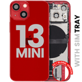 Backcover m. Ladeb.-Flex & Kleinteile f. iPhone 13 Mini Rot OEM Pull B