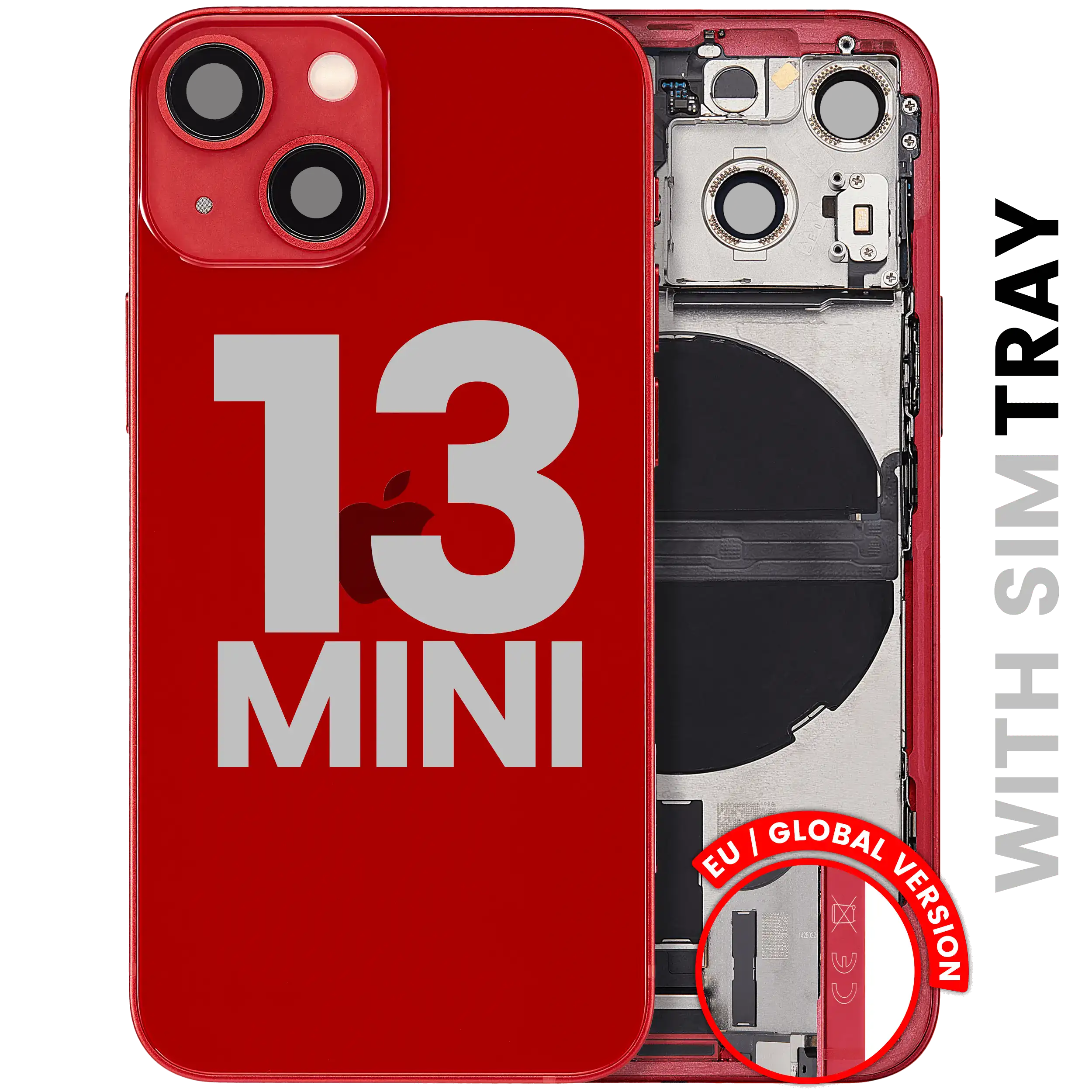 Original Apple-Ausbau B gebraucht – iPhone 13 Mini EU / Backcover/Rahmen Rot