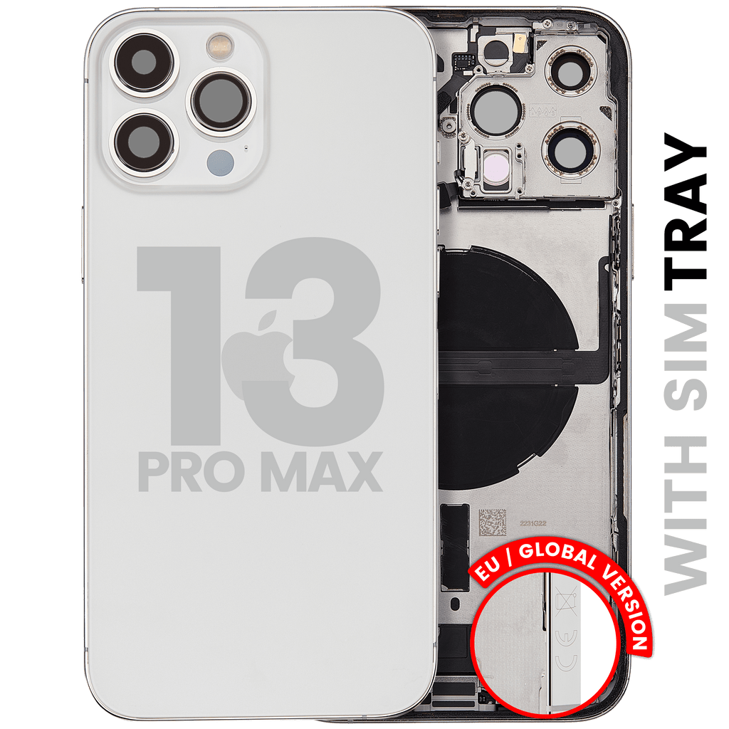 Original Apple-Ausbau A gebraucht – iPhone 13 Pro Max EU Backcover/Rahmen Silber