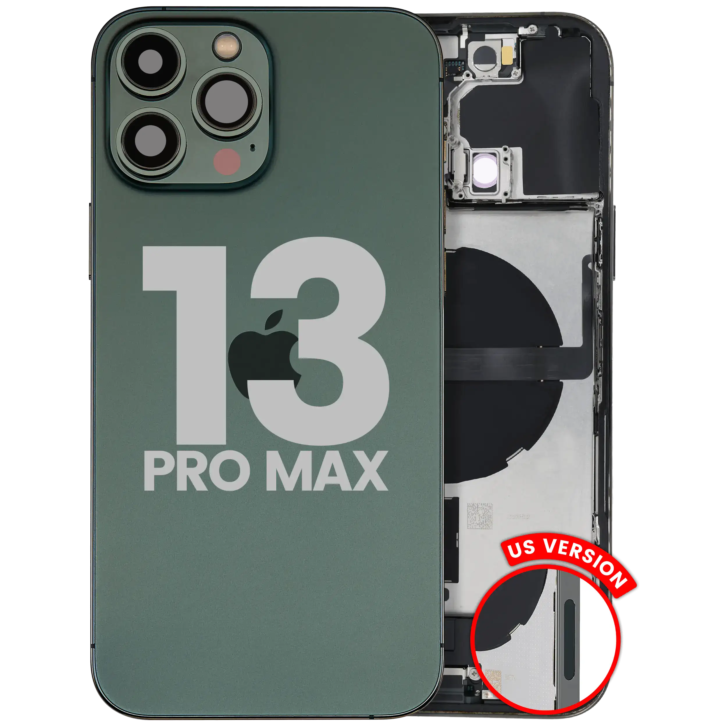 Original Apple-Ausbau A gebraucht – iPhone 13 Pro Backcover/Rahmen Alpine Grün