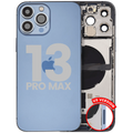 Back Cover/Frame with Charging Port Flex and Small Parts for iPhone 13 Pro Max (US Version) (used OEM removal, Grade C) (Sierra Blue)