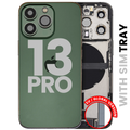 Back Cover/Frame with Charging Port Flex and Small Parts for iPhone 13 Pro (EU/Global Version) – Used OEM Pulled, Grade B, Alpine Green