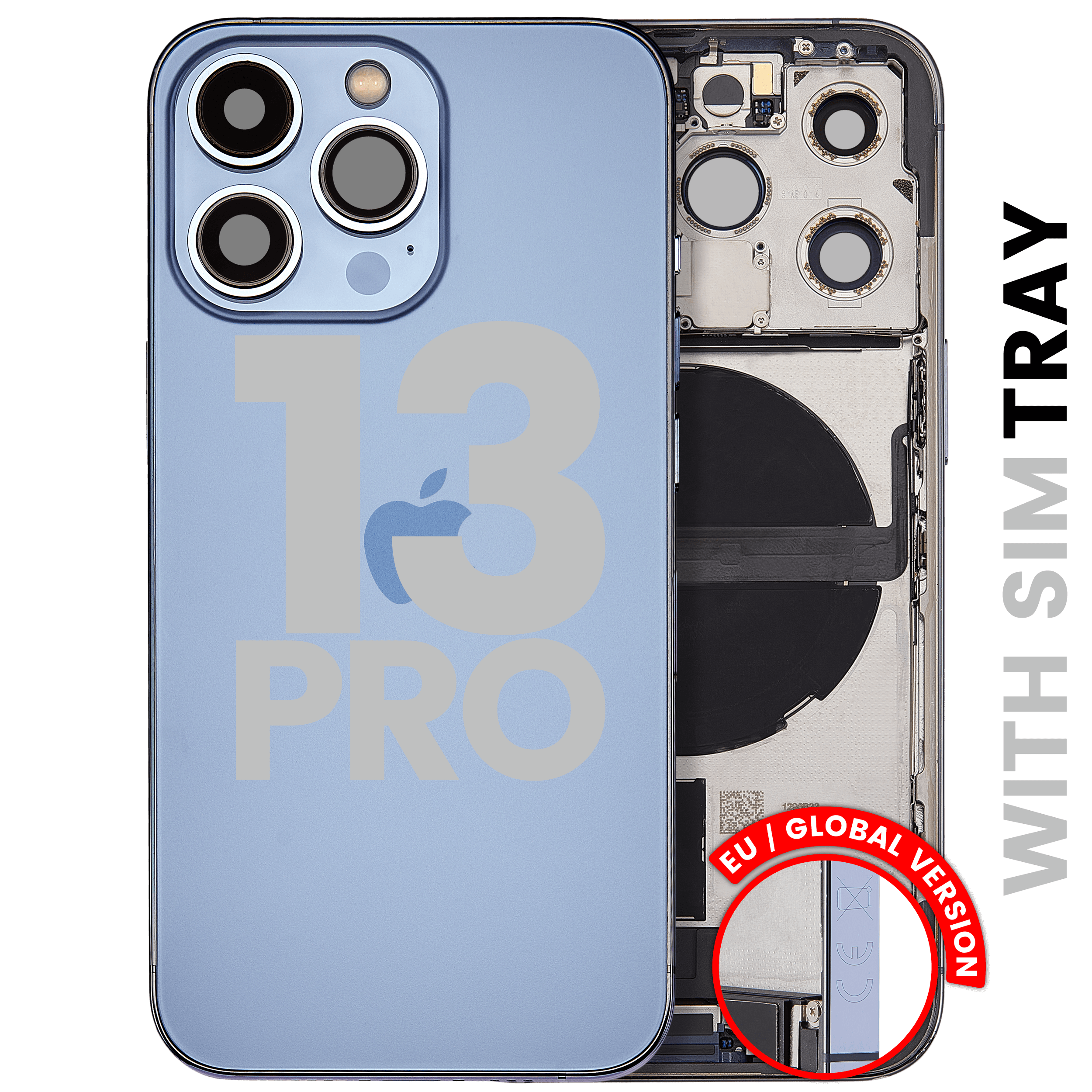Backcover mit Ladebuchse-Flex für iPhone 13 Pro Sierra Blue OEM Qualität B