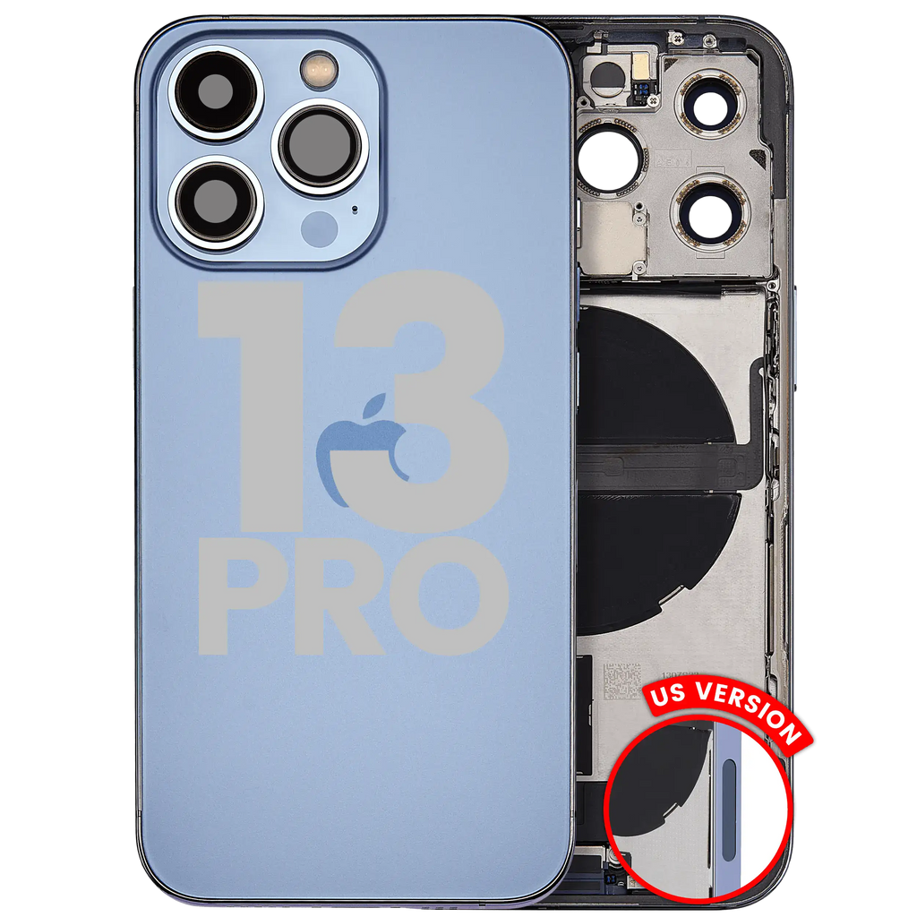 Original Apple-Ausbau A gebraucht – iPhone 13 Pro Backcover/Rahmen Sierrablau