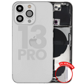 Back Cover/Frame with Charging Port Flex and Small Parts for iPhone 13 Pro (US Version) (Used OEM Pull, Grade A) (Silver)