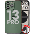 Back Cover/Frame with Charging Port Flex and Small Parts for iPhone 13 Pro (US Version) (Used OEM Pull, B Quality) (Alpine Green)