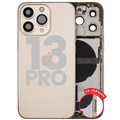 Backcover/Rahmen m. Ladebuchse Flex+Kleinteile f. iPhone 13 Pro Gold(OEM B)