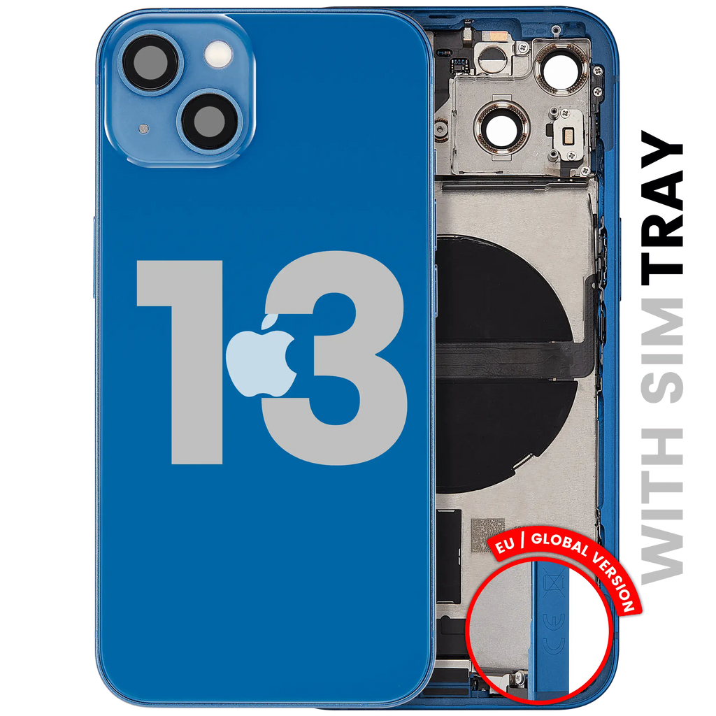 Original Apple-Ausbau C gebraucht – iPhone 13 EU / Backcover/Rahmen Blau