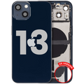 Back Cover/Frame with Charging Port Flex and Small Parts for iPhone 13 (US Version) (Used OEM Pull, Grade A) (Midnight)