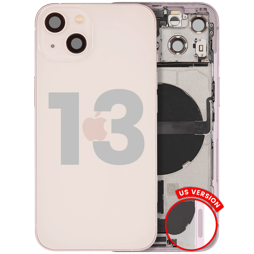 Original Apple-Ausbau B gebraucht – iPhone 13 US Version Backcover/Rahmen Rosa