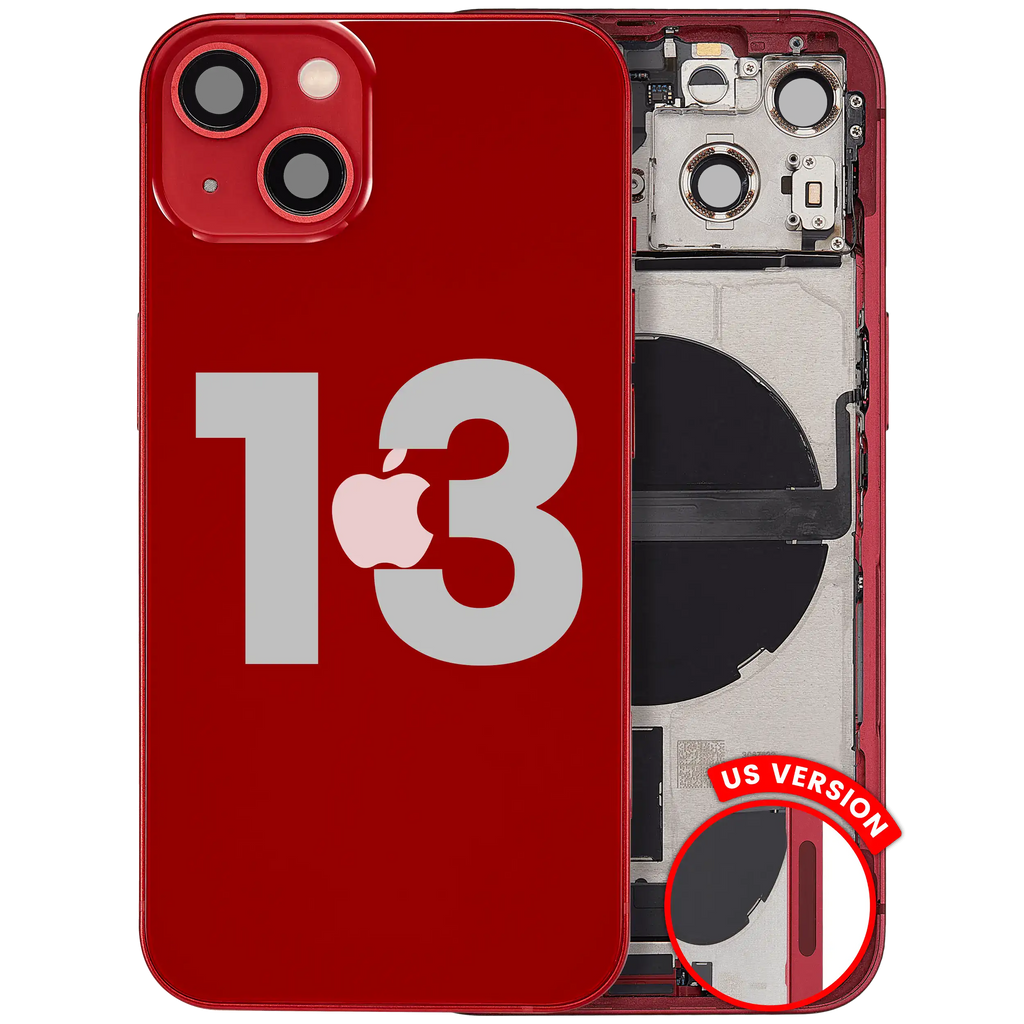 Original Apple-Ausbau B gebraucht – iPhone 13 US Version Backcover/Rahmen Rot