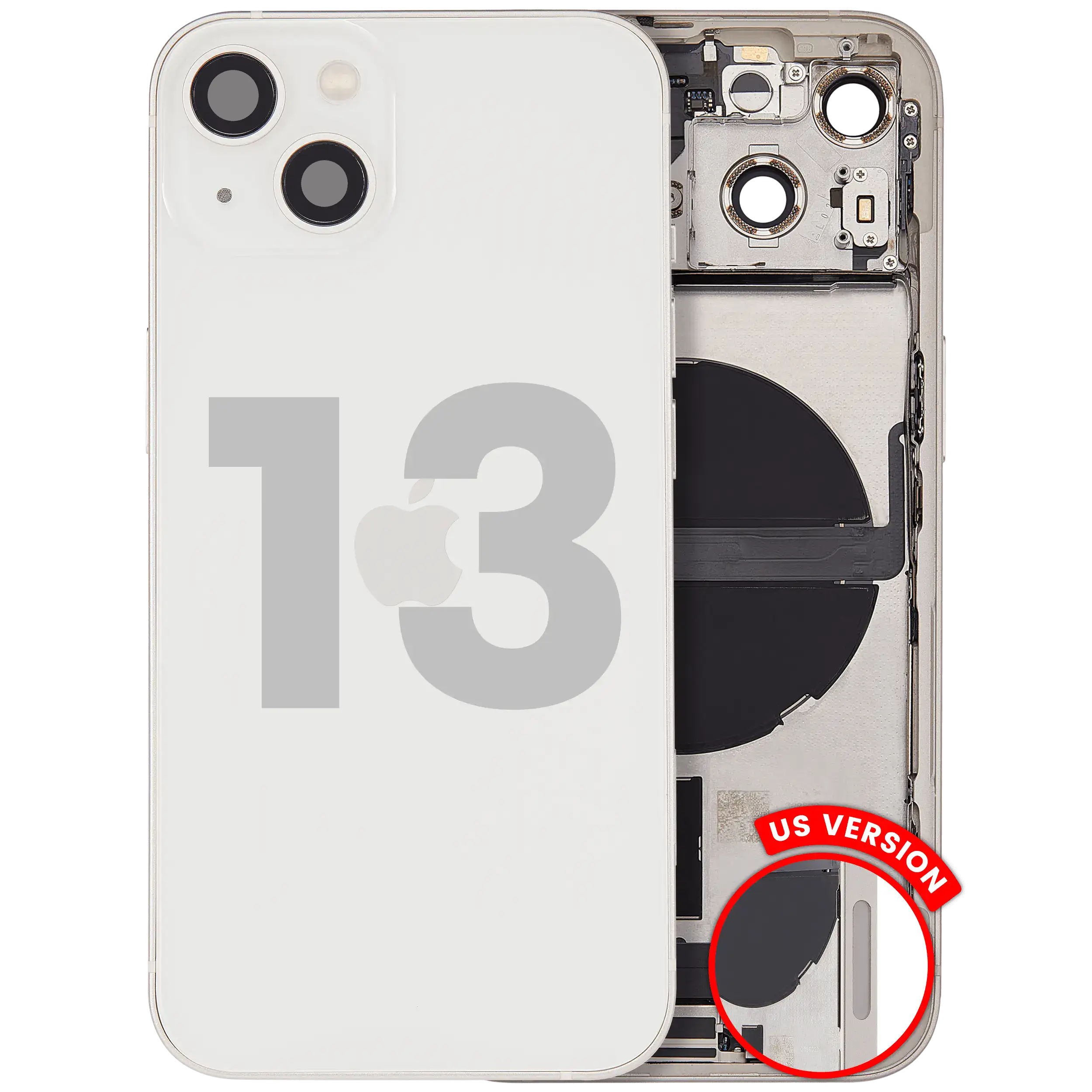 Original Apple-Ausbau B gebraucht – iPhone 13 Backcover/Rahmen Polarstern