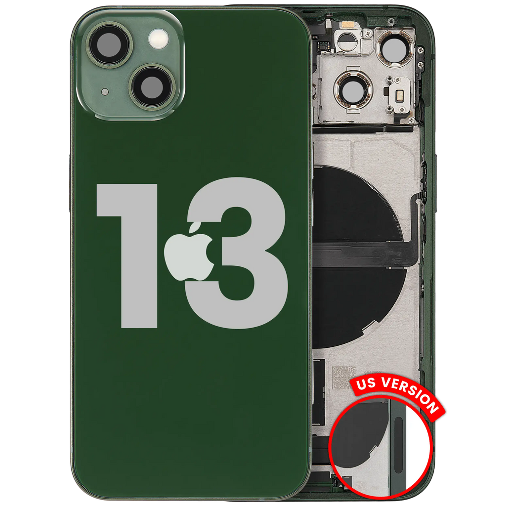Original Apple-Ausbau C gebraucht – iPhone 13 US Version Backcover/Rahmen Grün