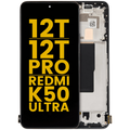 OLED-Display mit Rahmen für Xiaomi 12T Pro/12T/Redmi K50 Ultra, Refurb., Schwarz