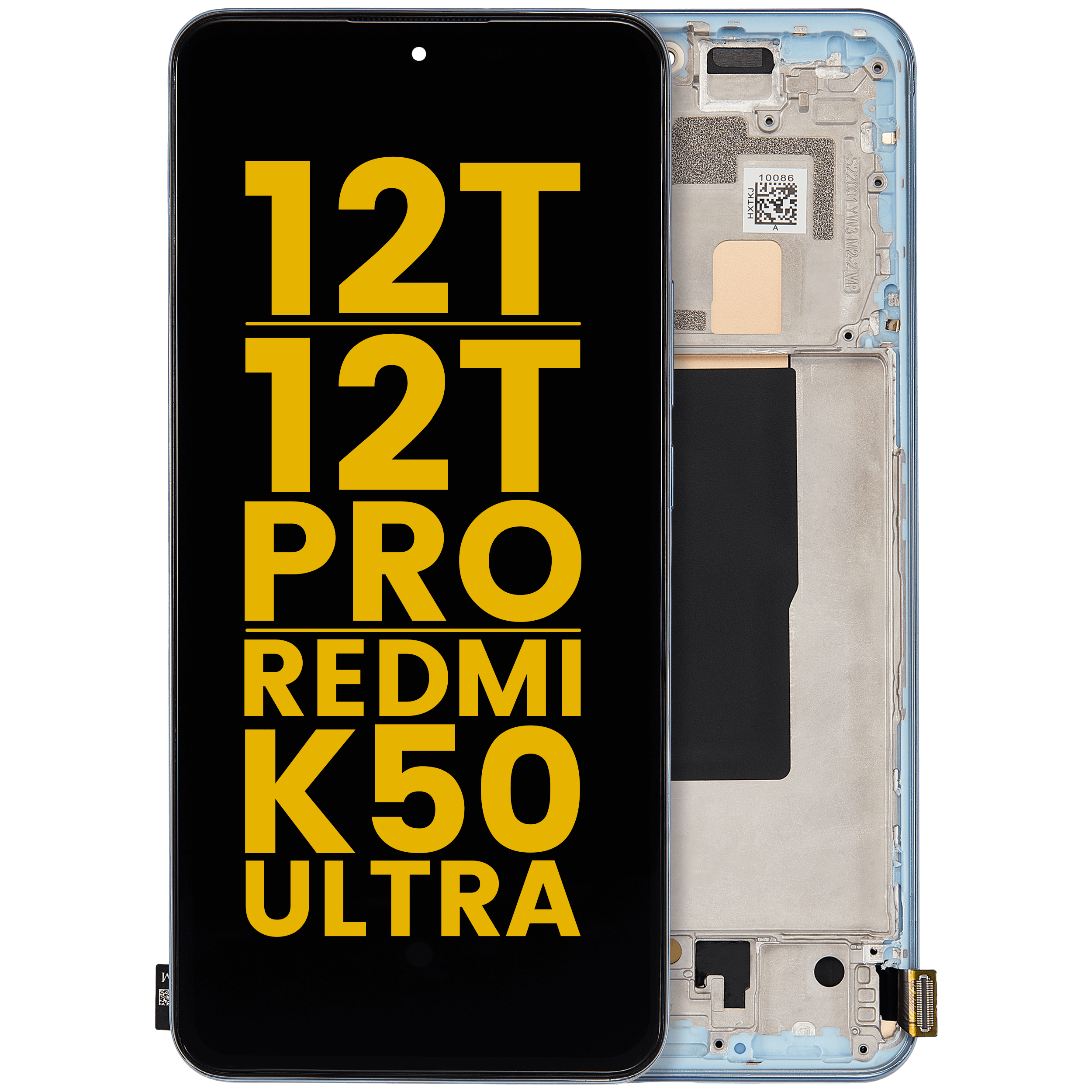 OLED Display with Frame for Xiaomi 12T / 12T Pro / Redmi K50 Ultra (Refurbished) (Blue)