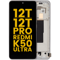 OLED-Display mit Rahmen für Xiaomi 12T/Pro/Redmi K50 Ultra (Refurb.) (Silber)