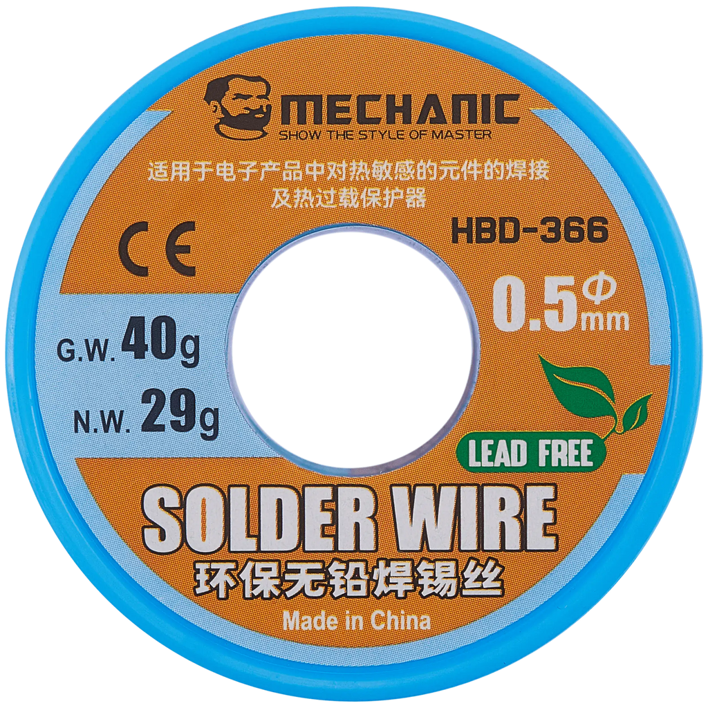 Rosin Core Solder Wire Lead-Free 0.5 mm (Mechanic)