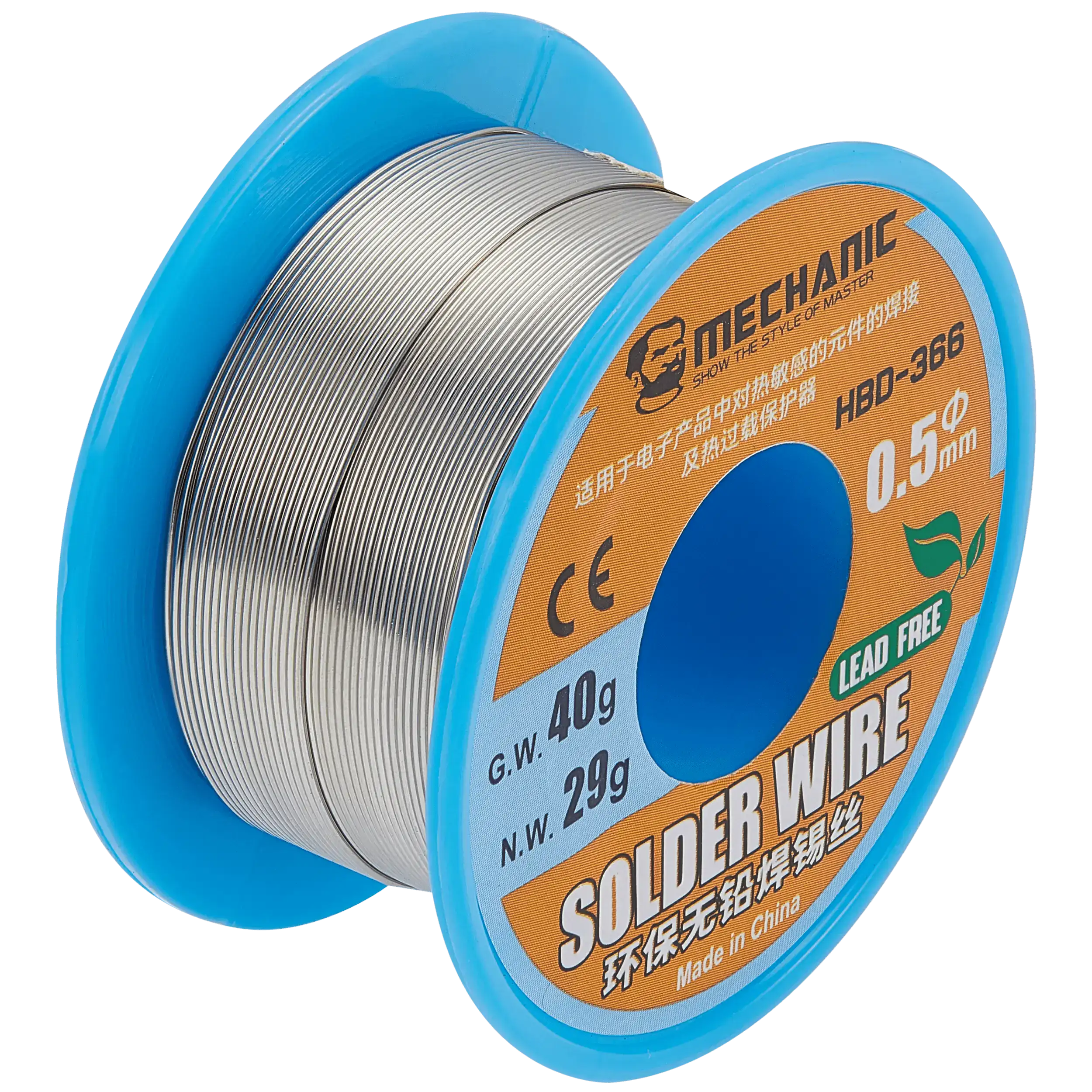 Kolophoniumkern-Lötdraht bleifrei 0,5 mm (Mechanic)