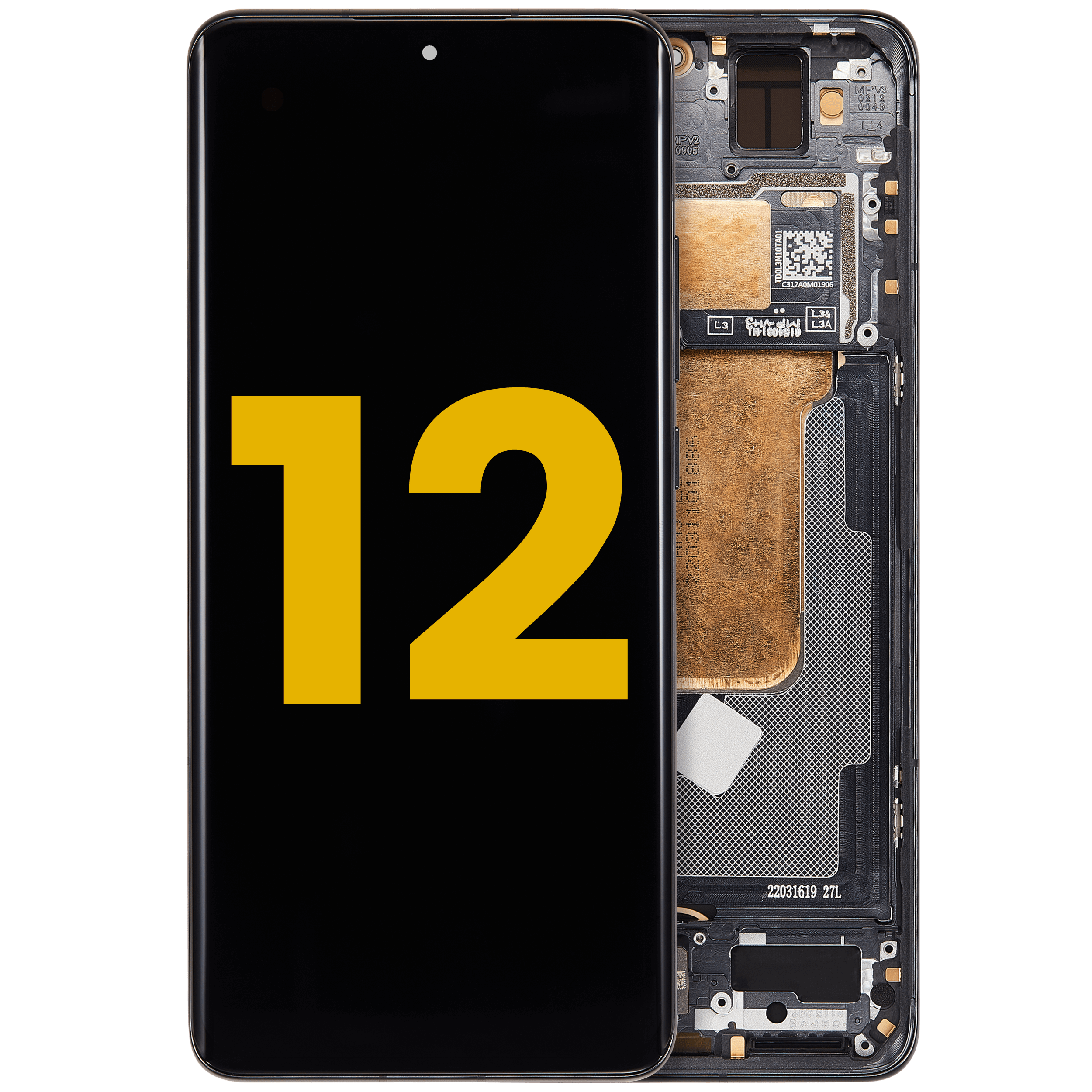 OLED-Display mit Rahmen für Xiaomi 12 / 12X / 12S Refurbished Grau