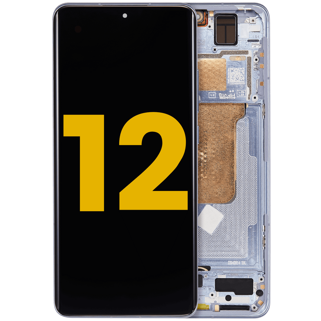 OLED-Display mit Rahmen für Xiaomi 12 / 12X / 12S (Refurbished) (Blau)