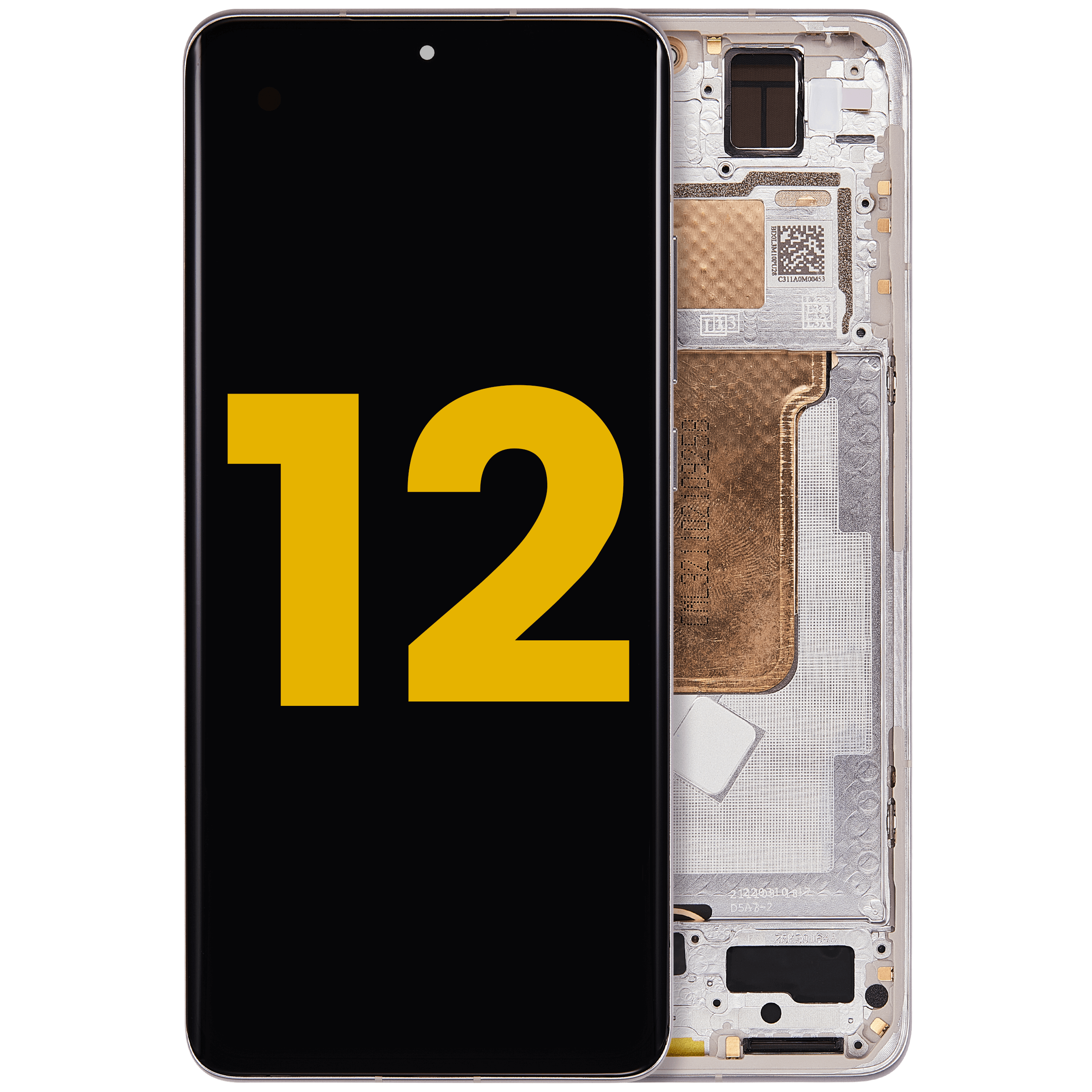 OLED-Display mit Rahmen für Xiaomi 12 / 12X / 12S (Refurbished) (Lila)