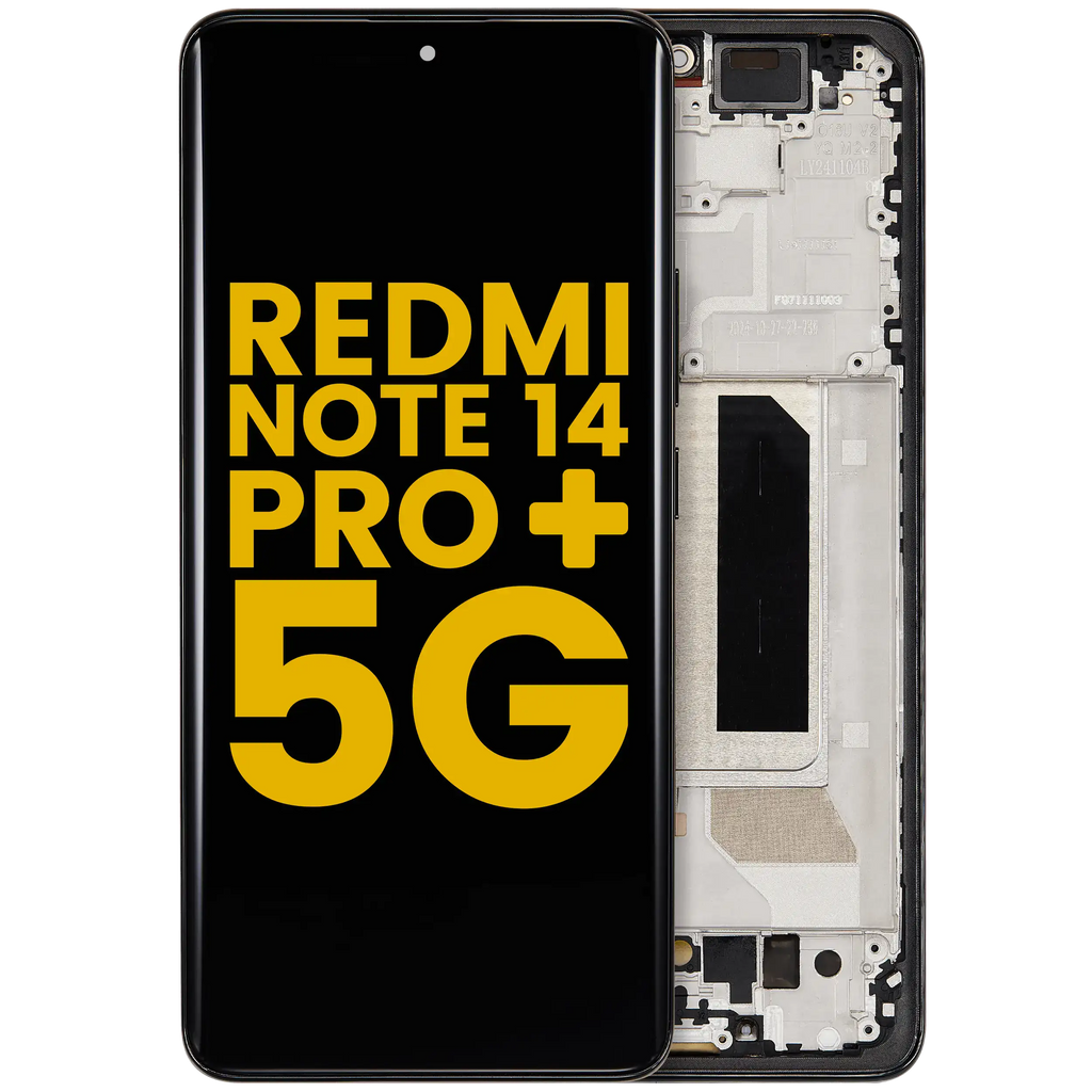 OLED-Display mit Rahmen für Redmi Note 14 Pro+ 5G (Refurbished) Schwarz