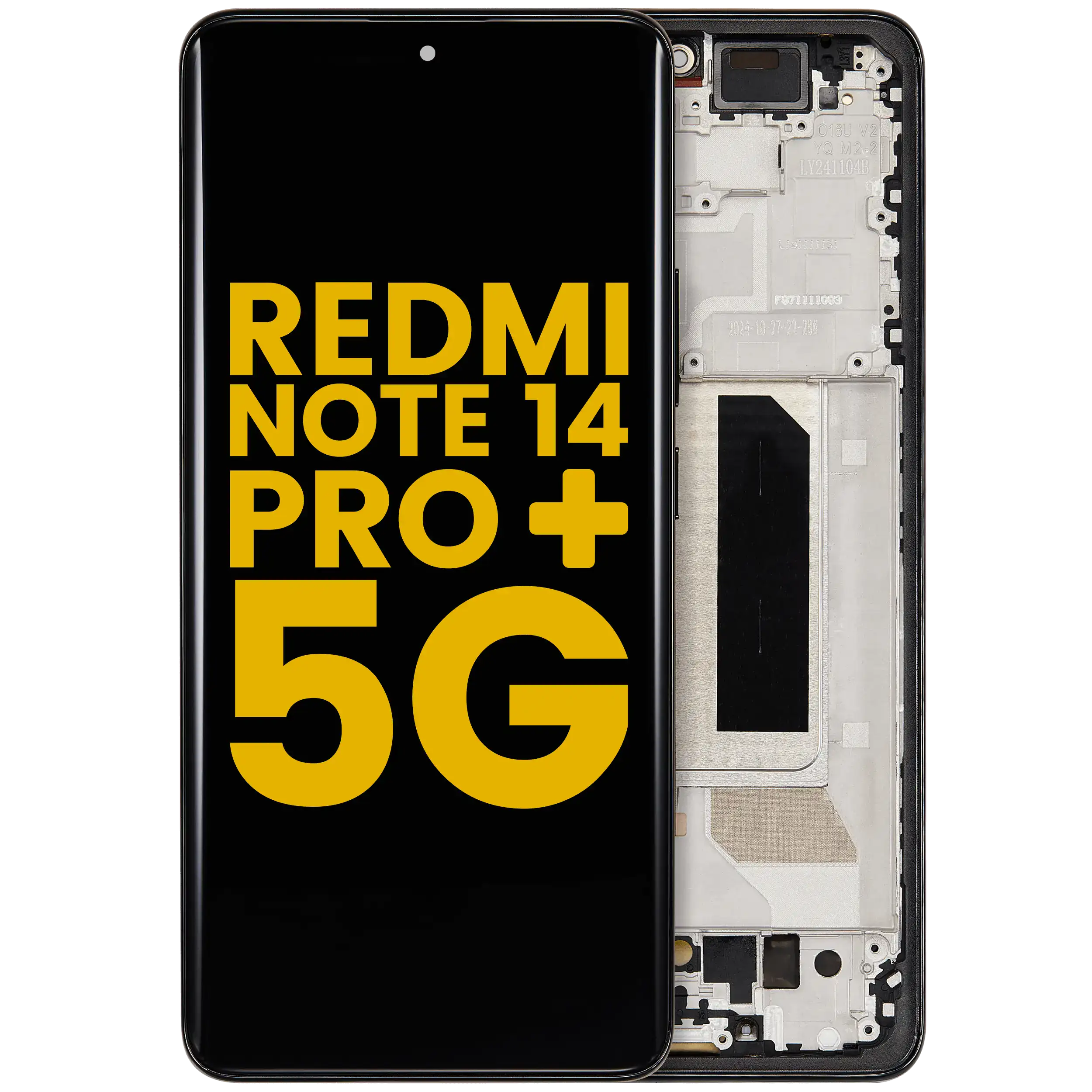 OLED-Display mit Rahmen für Redmi Note 14 Pro+ 5G (Refurbished) Schwarz